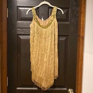 Gold Roaring 20’s Dress Size S/M